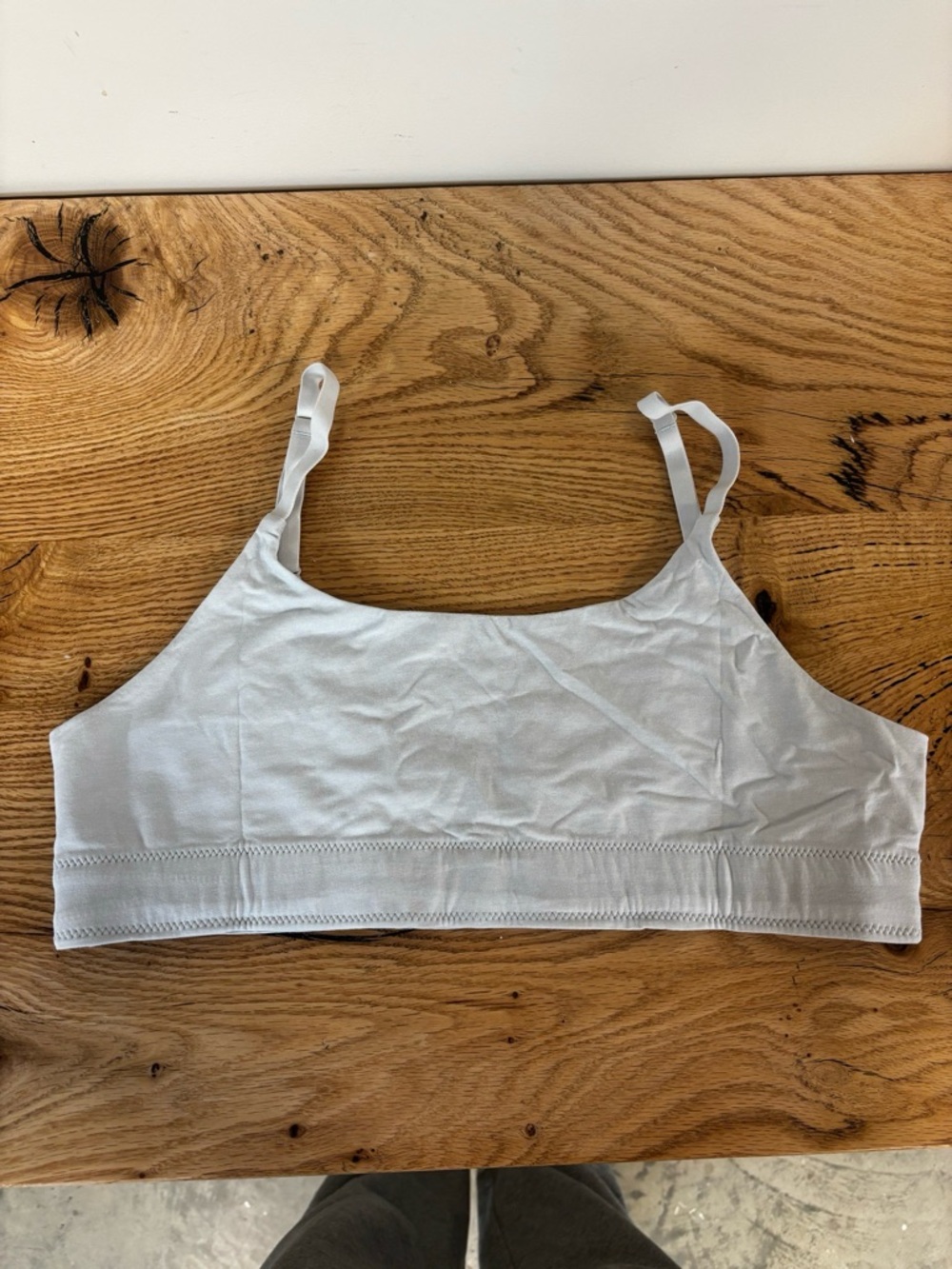 allbirds Lightweight White Bralette with Adjustable Straps